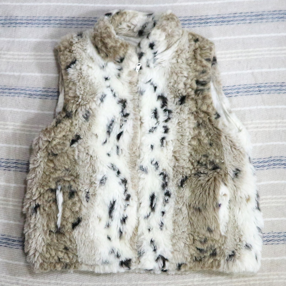 DREEMA Faux Fur Reversible Zip Up Vest Sz LG - Picture 1 of 8